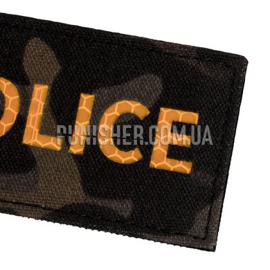 Нашивка Emerson Police Yellow 9x5cm Patch, Multicam Black, Поліція