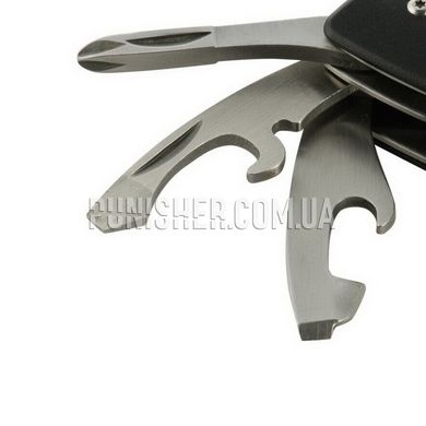 Нож складной M-Tac (5 инструментов + насадки), Черный, Нож, Складной, Гладкая
