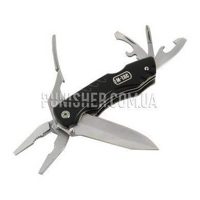 M-Tac Folding Knife (5 tools + nozzles), Black, Knife, Folding, Smooth