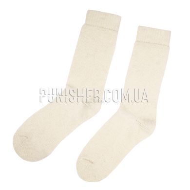 US Army DSCP Wool Socks, White, 11 US, Winter
