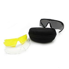 ESS Crossbow Ballistic Safety Glasses 3LS Kit, Black, Transparent, Smoky, Yellow, Goggles
