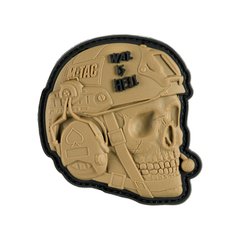M-Tac War is Hell 3D PVC Patch, Coyote Brown, PVC