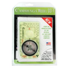 Cammenga Tritium Protractor Compass D3-T, Green, Plastic, Tritium