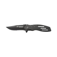 Smith & Wesson Extreme OPS Liner Lock Folding Knife, Black, Knife, Folding, Half-serreitor