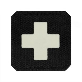 Нашивка M-Tac Medic Cross Laser Cut Светонакопитель, Черный, Медик, Cordura, Есть