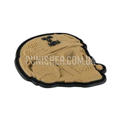 M-Tac War is Hell 3D PVC Patch, Coyote Brown, PVC