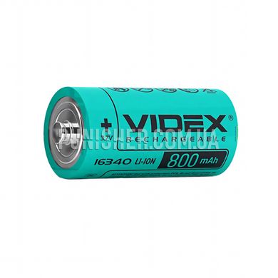 Videx 16340 Li-ion 800mAh Battery, Green, 16340