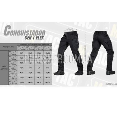 M-Tac Conquistador Flex Black Pants, Black, 32/32