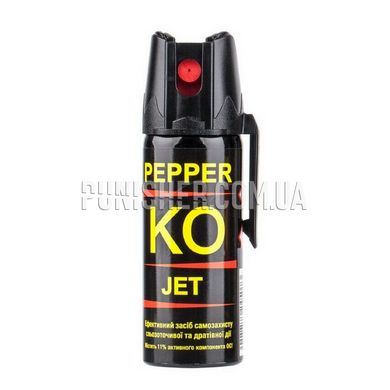 Газовый баллончик Klever Pepper KO Jet, Черный, Струйный, 50ml