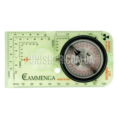 Компас Cammenga Tritium Protractor Compass D3-T з трітієвим підсвічуванням, Зелений, Пластик, Тритій