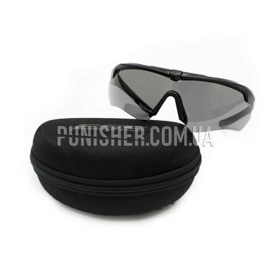 Комплект балістичних окулярів ESS Crossbow, Чорний, Прозорий, Димчастий, Жовтий, Окуляри