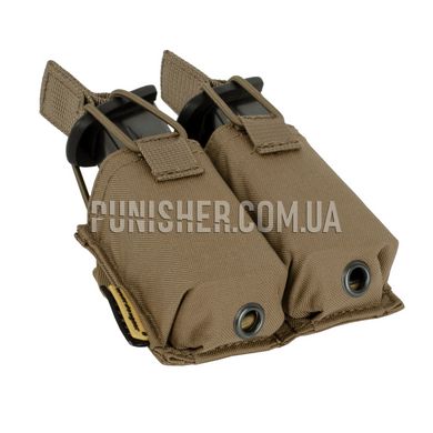 Emerson Double Magazine Pouch for S&S Precision Vest, Coyote Brown, 2, Molle, Glock, Beretta, Fort 12, Fort 14, ПМ, For plate carrier, 9mm, Cordura 500D, Plastic
