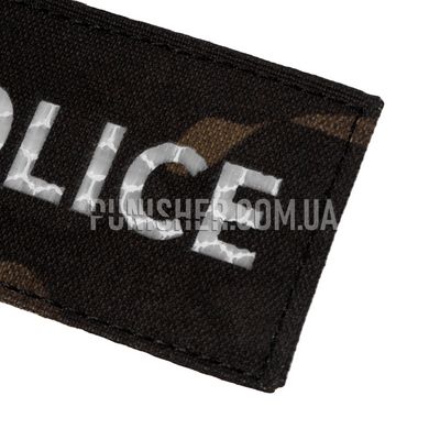 Нашивка Emerson Police Silver 9x5cm Patch, Multicam Black, Поліція