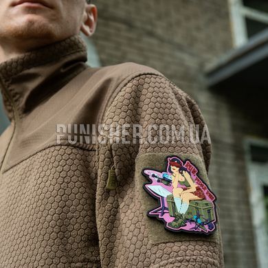 Нашивка Brand Element "Run, Pidar, Run", Чорний/Рожевий, ПВХ, Ні