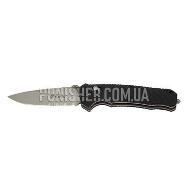 Ganzo G716S Knife, Black, Knife, Folding, Half-serreitor