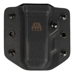 ATA Gear Pouch ver.1 for Fort-12 Magazine, Black, 1, Belt loop, Fort 12, For belt, 9mm, Kydex