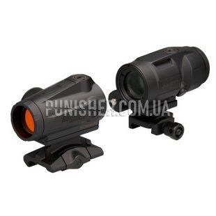 Sig Sauer Romeo‑5 Gen II 1&times;20mm Red Dot Sight with 1-3X Juliet3-Micro Magnifier, Black, Collimator, 1x, 2 MOA