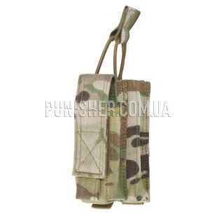 Магазинний підсумок WAS Single Open під 5.56mm та 9mm, Multicam, 2, Molle, AR15/М4, Glock, Форт 12, Форт 14, ПМ, MOLLE/PALS, 9mm, 5.56, Cordura 500D
