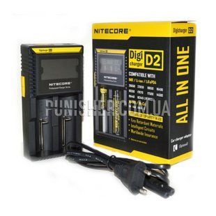 Зарядний пристрій Nitecore Digicharger D2 з дисплеєм LED, Чорний