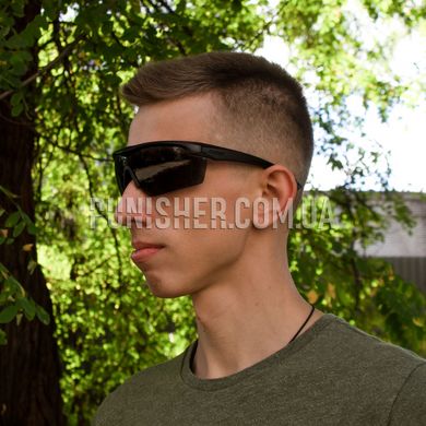 Балістичні окуляри ESS Crosshair APEL з темною лінзою, Чорний, Димчастий, Окуляри