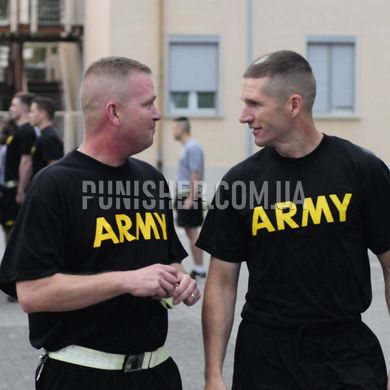 Футболка для занятий спортом US ARMY APFU T-Shirt Physical Fit, Черный, Medium
