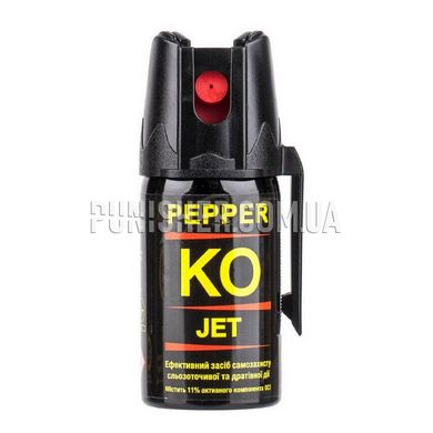 Газовый баллончик Klever Pepper KO Jet, Черный, Струйный, 40ml