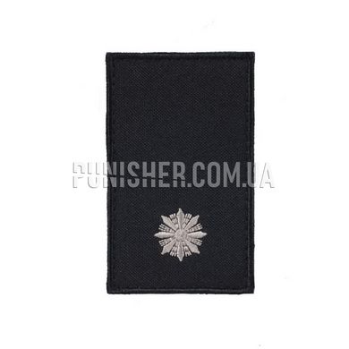 Shoulder-strap Police Junior lieutenant (pair) with Velcro 10х5cm, Black, Police, Sub-Lieutenant