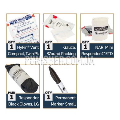 NAR Enhanced Trauma Aid Kit (ETAK) Basic, Multicam, Gauze for wound packing, Elastic bandage, Occlusive dressing