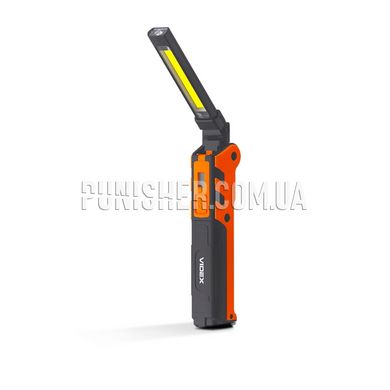 Videx M044UV 400 lm Portable Multifunctional Flashlight, Orange/Black, Flashlight, Accumulator, White, Red, UV, 400
