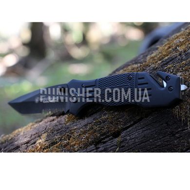Складной нож Smith & Wesson Extreme OPS Drop Point Folding Knife, Черный, Нож, Складной, Полусеррейтор