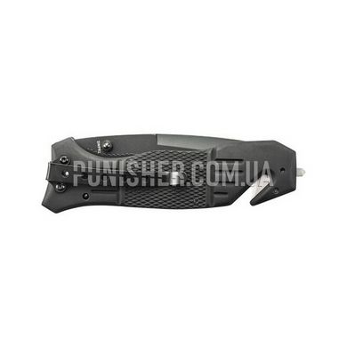 Smith & Wesson Extreme OPS Drop Point Folding Knife, Black, Knife, Folding, Half-serreitor