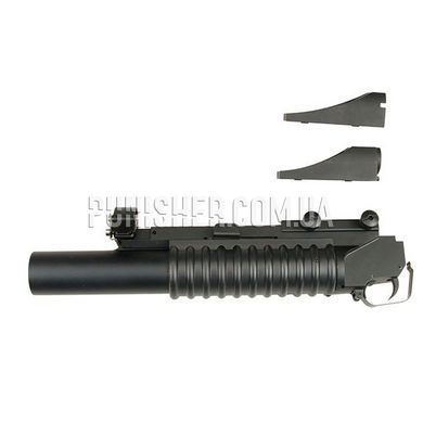 Гранатомет тренувальний підствольний M203 Long страйкбольний D-Boys, Чорний, На зброю