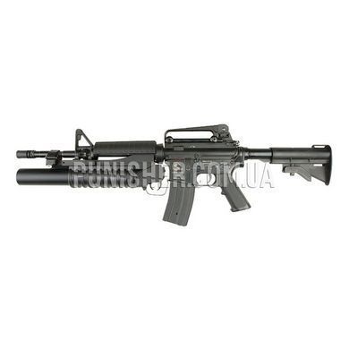 Гранатомет тренувальний підствольний M203 Long страйкбольний D-Boys, Чорний, На зброю