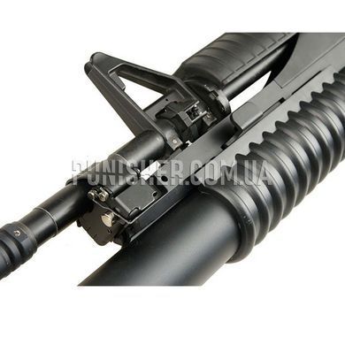 Гранатомет тренувальний підствольний M203 Long страйкбольний D-Boys, Чорний, На зброю