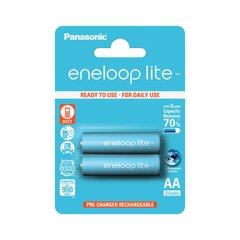 Panasonic Eneloop Lite AA 950 mAh 2pcs Battery, White, AA
