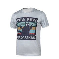 Shotgun Ukraine PEW PEW T-shirt, Grey, Small