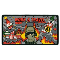 PSDinfo "Work and Travel Target" PVC Patch, Red, PVC