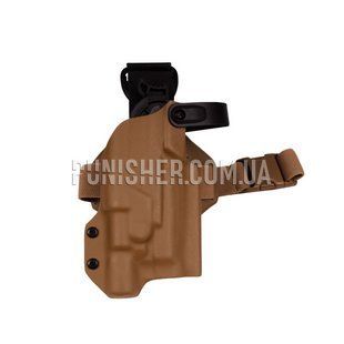 Safariland hip holster for Beretta/FORT 17 with Surefire X300 flashlight, Coyote Brown, Beretta, Fort 17