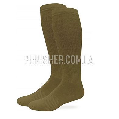 Jefferies Merino Wool Military Combat Socks, Coyote Brown, 9-13 US, Winter