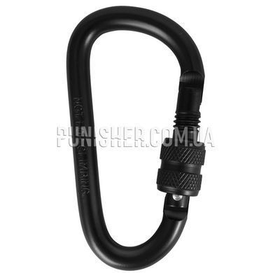 Карабин Rothco 80MM Locking Carabiner с фиксатором, Черный, Алюминий