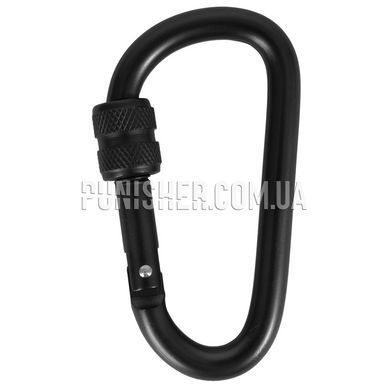 Карабин Rothco 80MM Locking Carabiner с фиксатором, Черный, Алюминий
