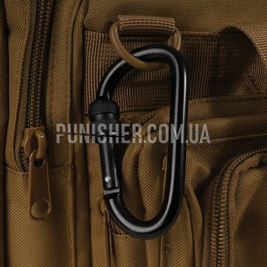 Карабин Rothco 80MM Locking Carabiner с фиксатором, Черный, Алюминий