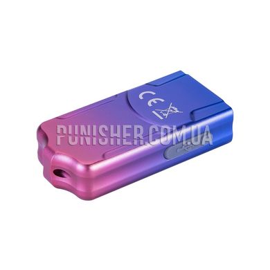 Ліхтар наключний Fenix E03R V2.0, Фіолетовий, Ручний, USB, Білий, Червоний, 500