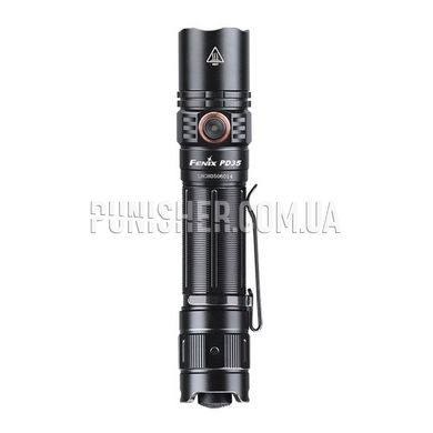 Fenix PD35 V3.0 LED Flashlight, Black, Flashlight, Accumulator, USB, White, 1700