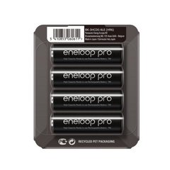 Panasonic Eneloop Pro AA/HR6 2500mAh LSD Ni-MH Battery 4pcs, Black, AA