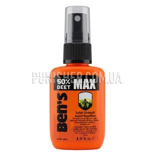 Репелент спрей від комах Ben&rsquo;s Tick and Insect Repellent DEET 50% 37 ml, Помаранчевий