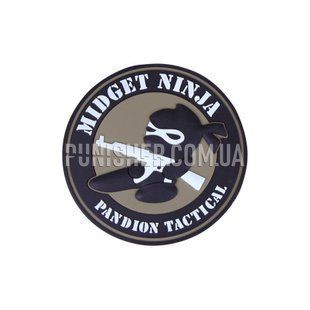 Нашивка Emerson Midget Ninja AK Patch, Coyote/Black, ПВХ, Нет