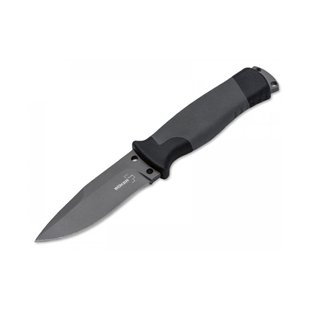 Boker Plus Outdoorsman Knife, Dark Grey, Knife, Fixed blade, Smooth