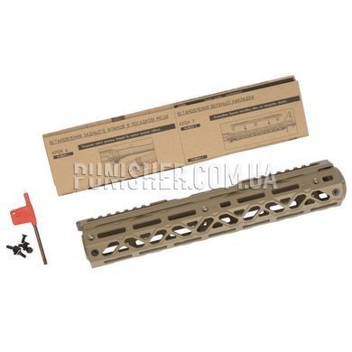 Довга цівка КРУК M-Lok для AR-платформ ґвинтівочної довжини, Coyote Tan, M-Lok, Цівка, AR15/М4, 295