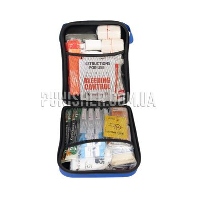 NAR Home Preparedness First Aid Kit, Blue, Gauze for wound packing, Elastic bandage, Medical scissors, Heating blanket, Turnstile, Traction splint